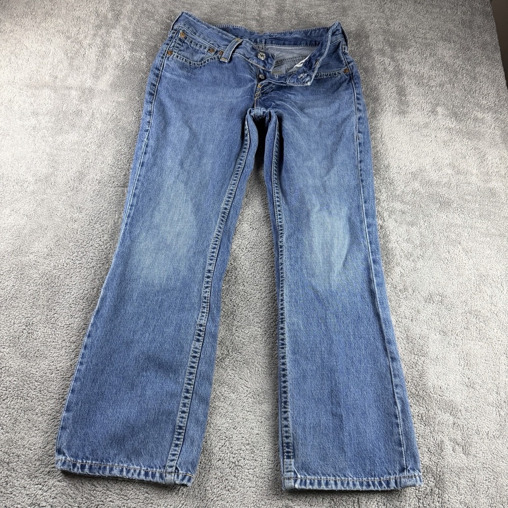 Levis 921 Tapered Leg Relaxed‎ Fit Jeans Womens 31x27 Blue Button Fly Vintage